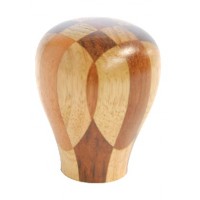 TAMPER HANDLE TIMBER CHECKERBOARD DESIGN