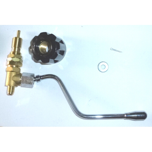 STEAM VALVE WITH TUBE AND HANDLE