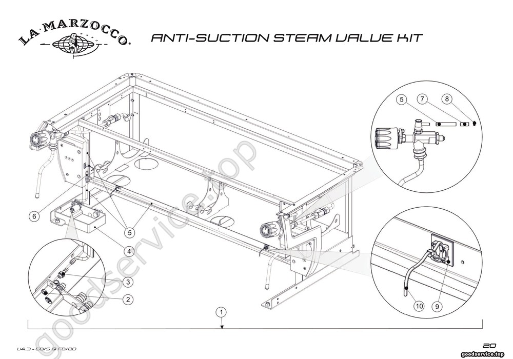 Anti-Suction Steam Valve Kit