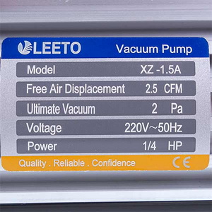 Вакуумний насос LEETO XZ-1.5А (1 ступ. 70 л/хв.)