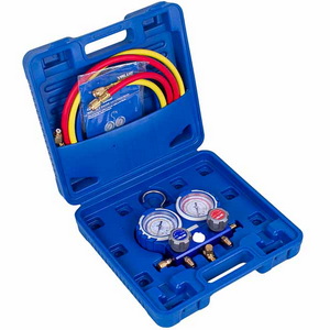 Манометрический коллектор 2- вентильный VALUE VMG-2 R600-В +шланги 3шт.x900mm (R600)