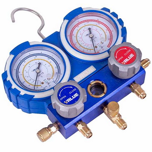 Манометрический коллектор 2- вентильный VALUE VMG-2 R600-В +шланги 3шт.x900mm (R600)